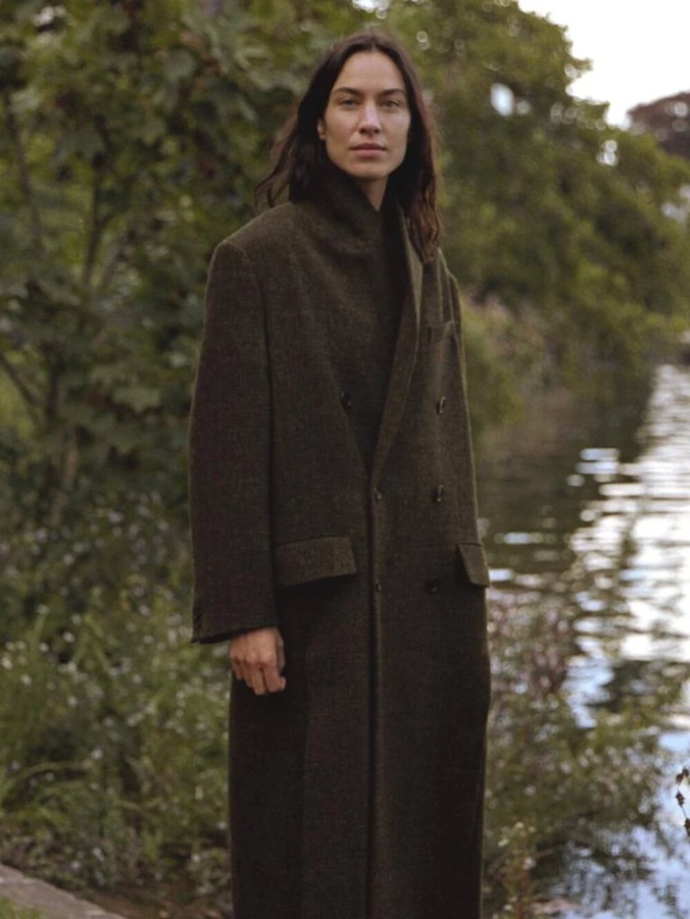 Zara Wool Blend Coat With Vents